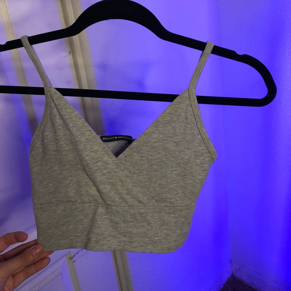 Brandy Melville Grey Crop Top